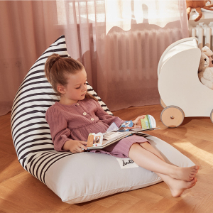 Liou pouf enfant « Zebra » en coton bio doux...