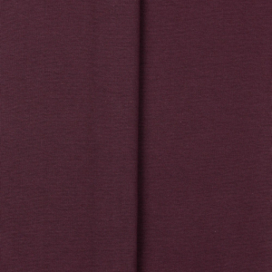 Tissu en bords-côtes bio Amelie Uni aubergine