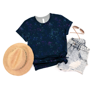 Jersey Colorful Splashes bleu marine - Collection exclusive Glitzerpüppi