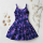Jersey Glowing Flowers bleu marine - Collection exclusive Glitzerpüppi