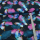 Jersey Ginkgo Butterflies bleu marine - Collection exclusive Glitzerpüppi