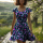 Jersey Ginkgo Butterflies bleu marine - Collection exclusive Glitzerpüppi