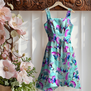 Jersey Ginkgo Butterflies menthe - Collection exclusive Glitzerpüppi