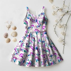 Jersey Ginkgo Butterflies blanc - Collection exclusive Glitzerpüppi
