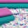 Lot de tissus Jersey Colorful Butterflies bleu marine - Collection exclusive Glitzerpüppi