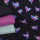Lot de tissus Jersey Colorful Butterflies bleu marine - Collection exclusive Glitzerpüppi