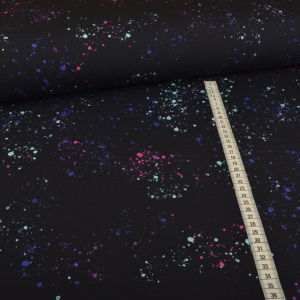 Lot de tissus Jersey Colorful Butterflies bleu marine - Collection exclusive Glitzerpüppi