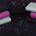 Lot de tissus Jersey Colorful Butterflies bleu marine - Collection exclusive Glitzerpüppi