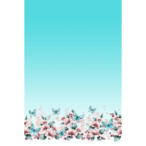 Lot de tissus Jersey Prairie aux papillons menthe - Collection exclusive Glitzerpüppi