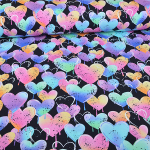 Jersey Grafitti Hearts bleu marine - Collection exclusive...