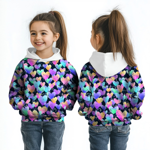 Jersey Grafitti Hearts bleu marine - Collection exclusive Glitzerpüppi