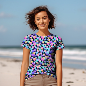 Jersey Grafitti Hearts bleu marine - Collection exclusive Glitzerpüppi