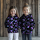 Jersey Fleurs dancres bleu violet sur noir - Collection exclusive Glitzerpüppi