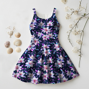 BIO Jersey Vines and Lilies look denim - Collection exclusive Glitzerpüppi