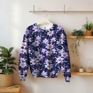 BIO Jersey Vines and Lilies look denim - Collection exclusive Glitzerpüppi