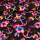 BIO Jersey Fleurs dancres coloré sur noir - Collection exclusive Glitzerpüppi
