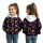BIO Jersey Fleurs dancres coloré sur noir - Collection exclusive Glitzerpüppi