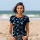 BIO Jersey Fleurs dancres coloré sur noir - Collection exclusive Glitzerpüppi