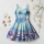 BIO bordure Summertime Blossoms bleu clair violet - Collection exclusive Glitzerpüppi