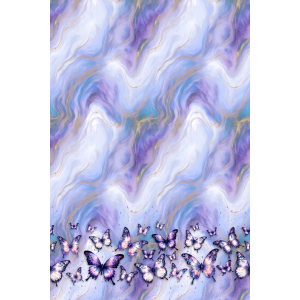 BIO bordure Magical Fluttering Butterflies lilas -...