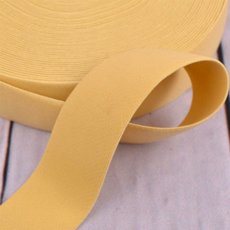 XL ruban élastique pastel jaune 4cm