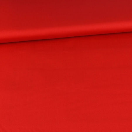 Tissu coton uni rouge