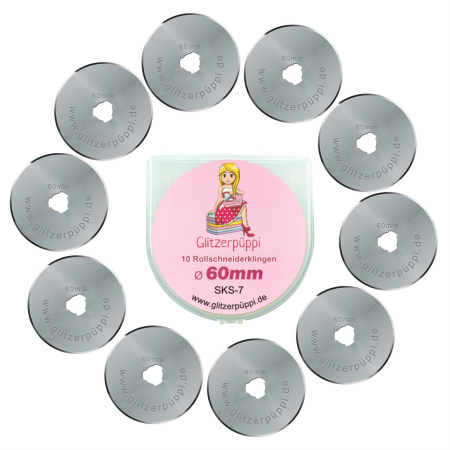 Lames de rechange pour cutter rotatif 60 mm (lot de 10 lames Standard)