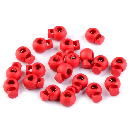 Arrêt cordon rond 15x19mm rouge