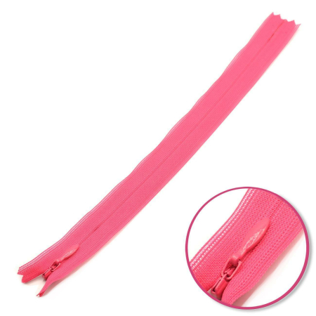 Fermeture invisible pink 22cm non séparable YKK (0004715-516)