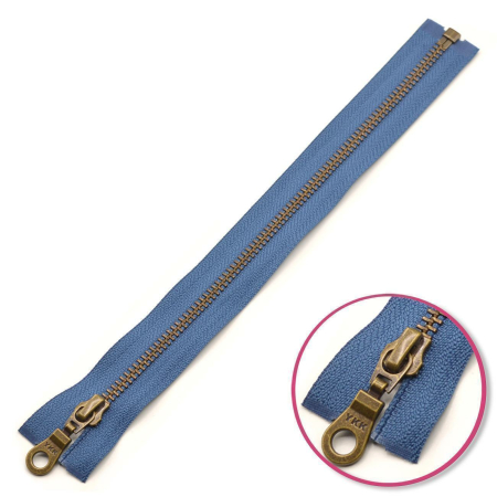 Fermeture à glissière bleu jeans séparable or antik  YKK (0503311-839)