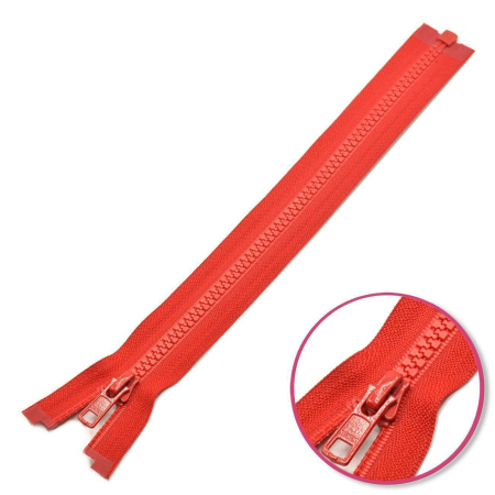 Fermeture à glissière avec dents en plastique séparable 60cm rouge YKK (4335956-519)