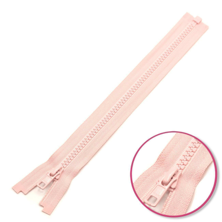 Fermeture à glissière avec dents en plastique séparable 65cm rose perle YKK (4335956-811)