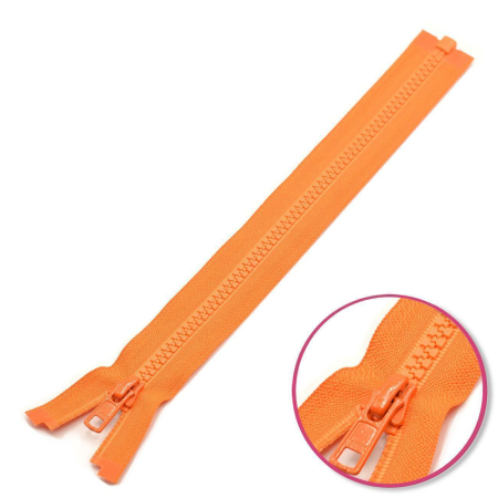 Fermeture à glissière avec dents en plastique séparable 35cm orange YKK (4335956-849)