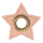 Oeillet simili cuir patch étoile rose 11mm - Bronze