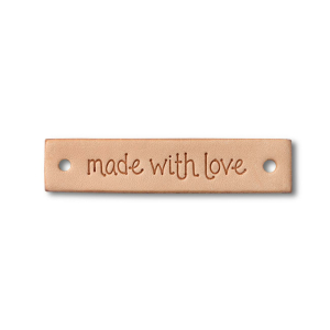 Appliqué cuir "made with love" (403797)