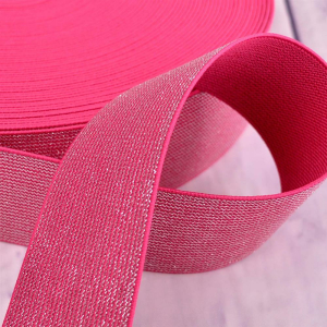 XXL Ruban élastique glitter pink 5 cm