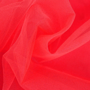 Tissu tulle uni corail néon