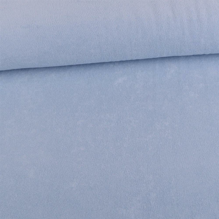Tissu éponge jersey uni bleu layette