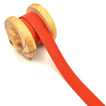 Ruban élastique pailleté rouge 2,5 cm 
