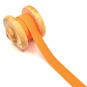 Ruban élastique pailleté orange 2,5 cm 