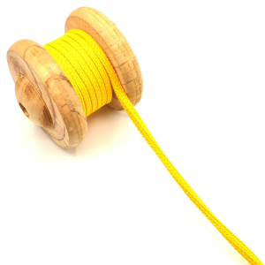 Cordon carré Uni jaune colza 5 mm