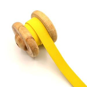 Ruban élastique uni néon jaune 2,5 cm
