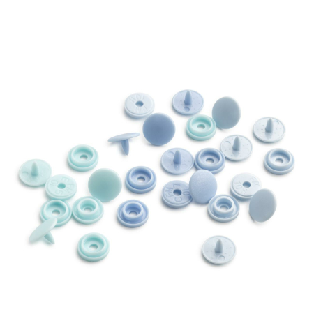Color Snaps bouton pression mini bleu clair, Prym Love, plastique 9mm, 36 pièces (393501)