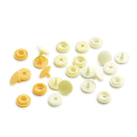 Color Snaps bouton pression mini jaune clair, Prym Love, plastique 9mm, 36 pièces (395503)