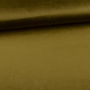 Tissu décoration velours uni vert olive