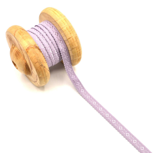 Jacquard ruban élastique imprimé lilas 12mm