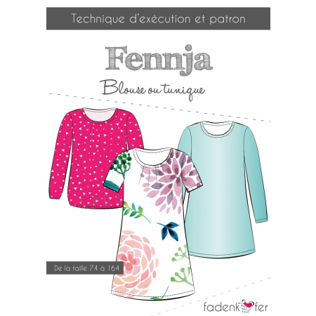 Fadenkäfer patron de couture papier Fennja blouse & tunique enfant