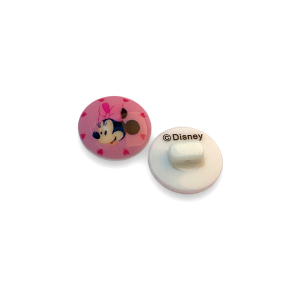 Bouton Walt Disney 15mm - Minnie Mouse rose