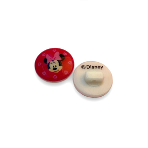 Bouton Walt Disney 15mm - Minnie Mouse pink