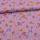 Tissu coton les animaux mignons pink